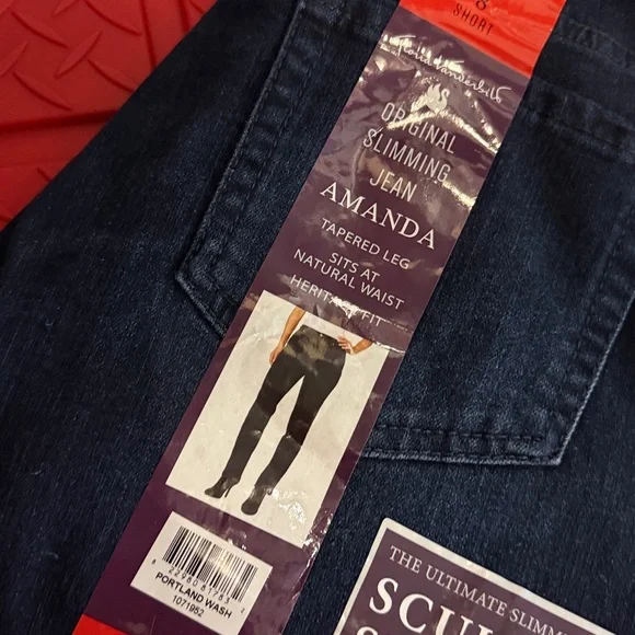 ⭐️Gloria Vanderbilt Ladies' Amanda Stretch Denim Jean blue size‎ 8 short - Picture 6 of 8
